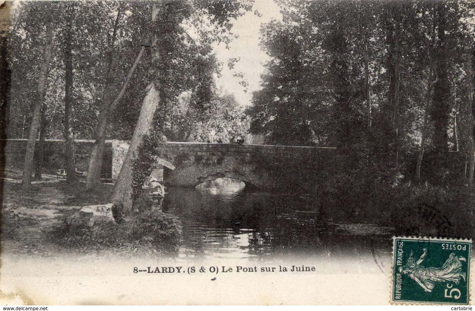 91 LARDY Le Pont Sur La Juine ,Lavoir Et Laveuse Tout Petit Plan - Lardy