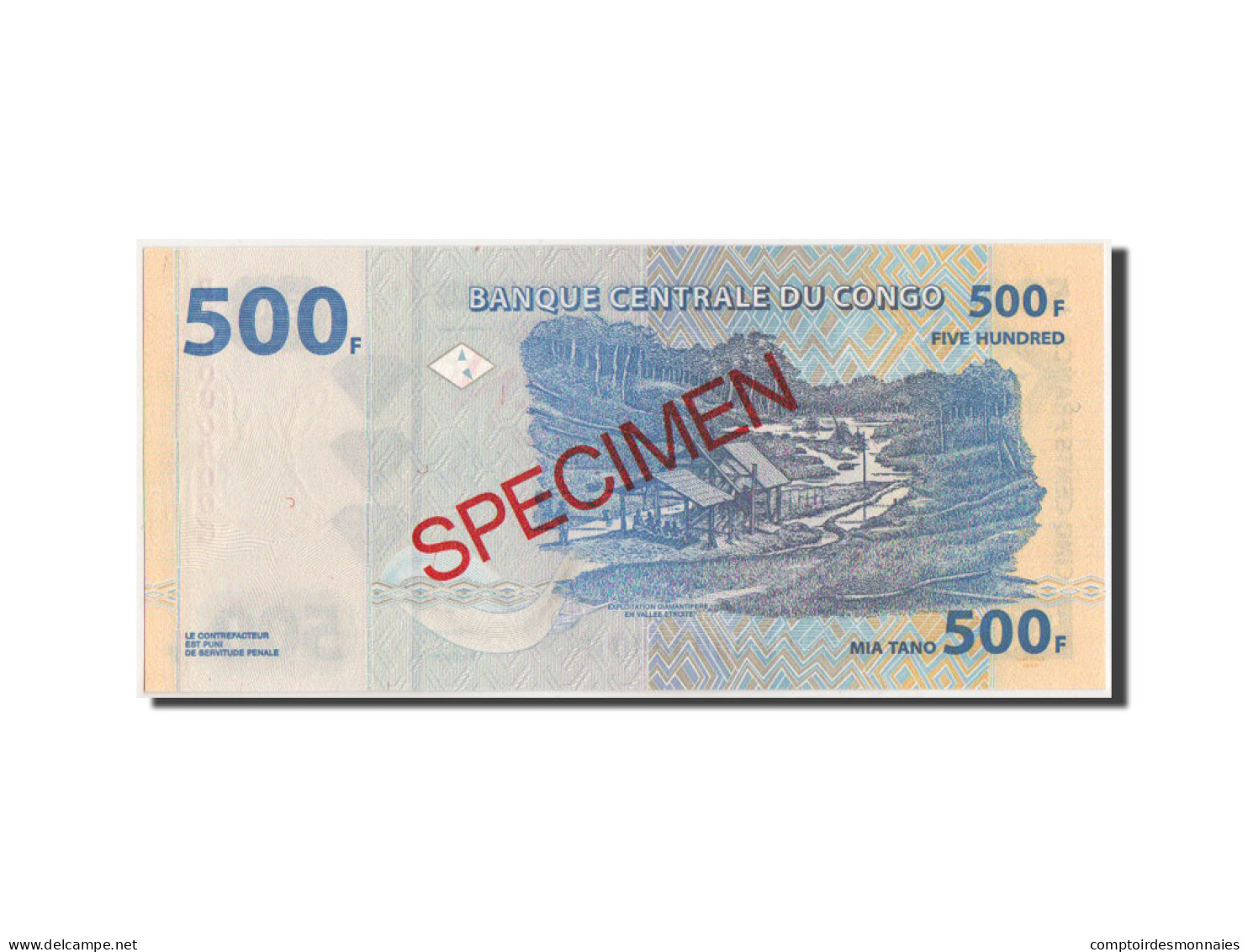 Billet, Congo Democratic Republic, 500 Francs, 2002, 04.01.2002, KM:96s, NEUF - République Démocratique Du Congo & Zaïre