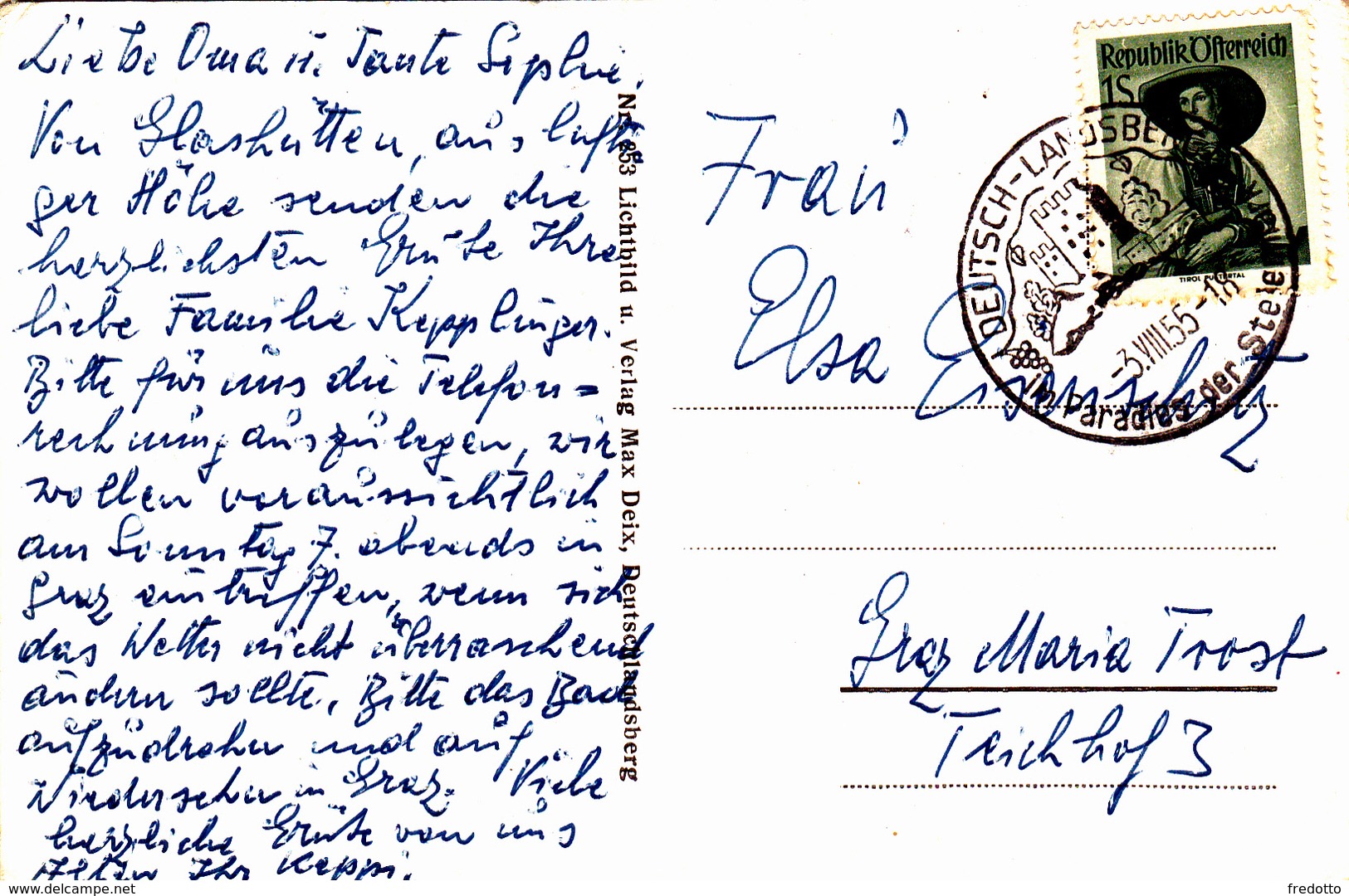 Glashütten-Sonderstempel Deutsch-Landsberg - Deutschlandsberg