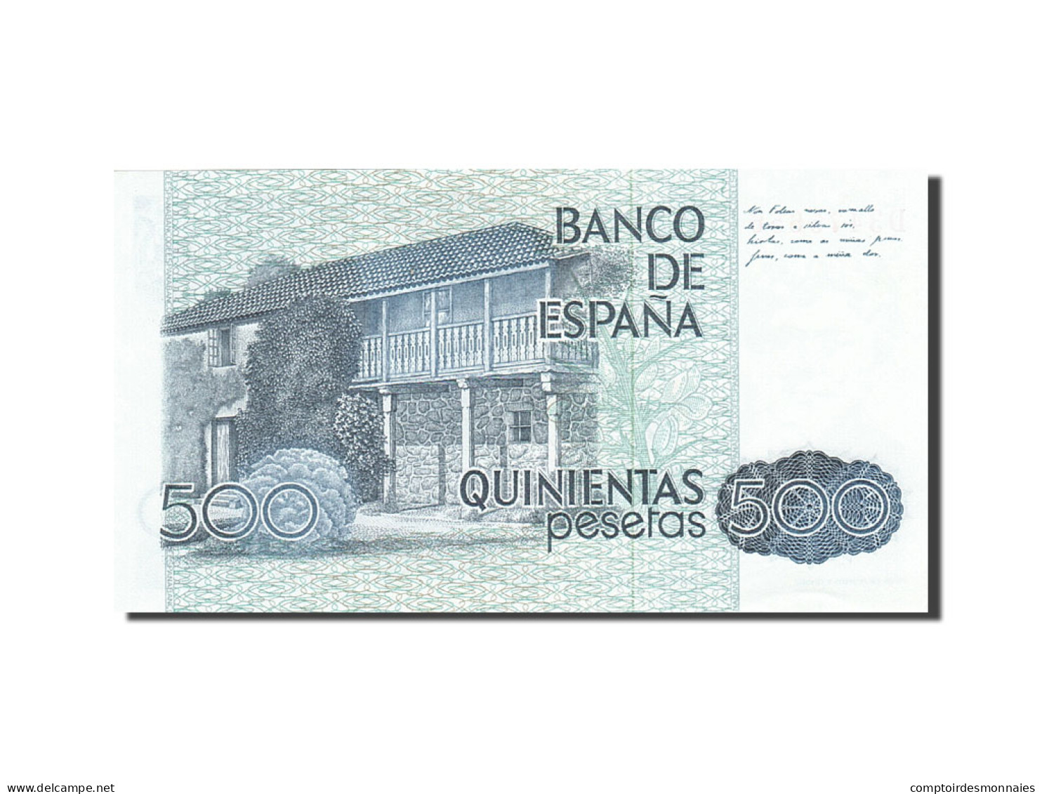 Billet, Espagne, 500 Pesetas, 1982-1987, 1979-10-23, KM:157, SPL - [ 4] 1975-… : Juan Carlos I