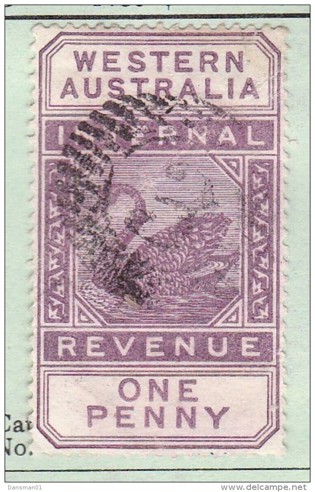 Western Australia 1893 Fiscal SG F11 Used Creased (cancel #3) - Usados