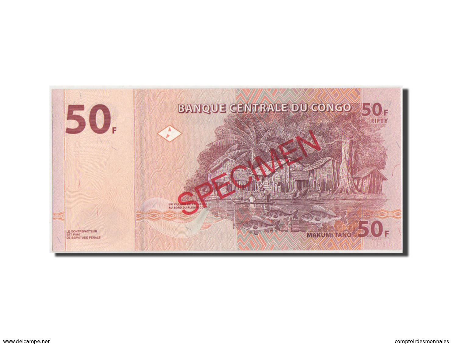 Billet, Congo Democratic Republic, 50 Francs, 2007, 31.07.2007, KM:97s, NEUF - Democratic Republic Of The Congo & Zaire