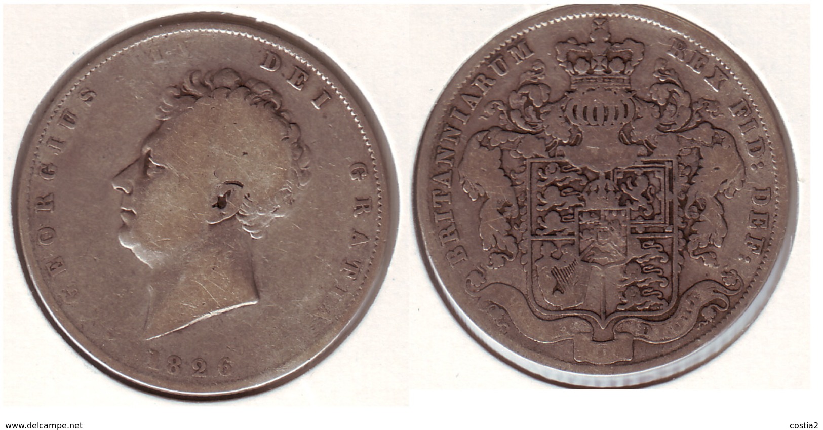 King George IIII Half Crown Silver 1826 - Autres & Non Classés