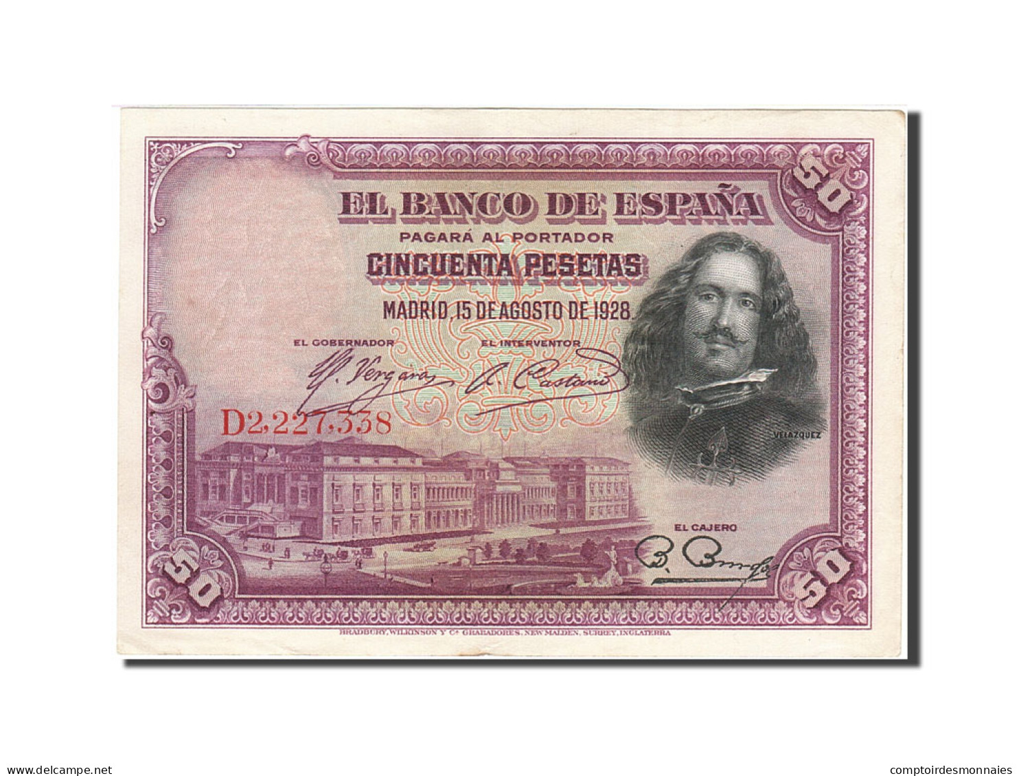 Billet, Espagne, 50 Pesetas, 1928, 1928-08-15, KM:75b, SUP - 50 Pesetas