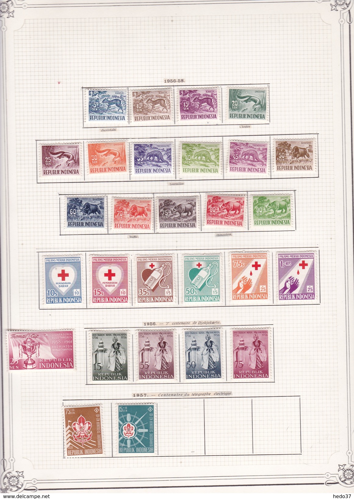 Indonésie  - Collection Vendue Page Par Page - Timbres Oblitérés / Neufs *(avec Charnière) -Qualité B/TB - Indonésie