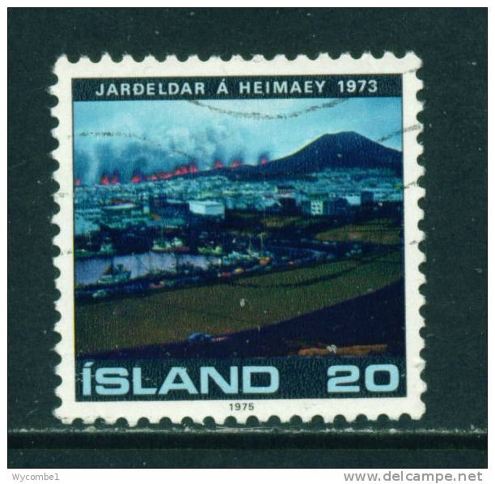 ICELAND - 1975 Heimay Volcanic Eruption 20k Used (stock Scan) - Gebraucht