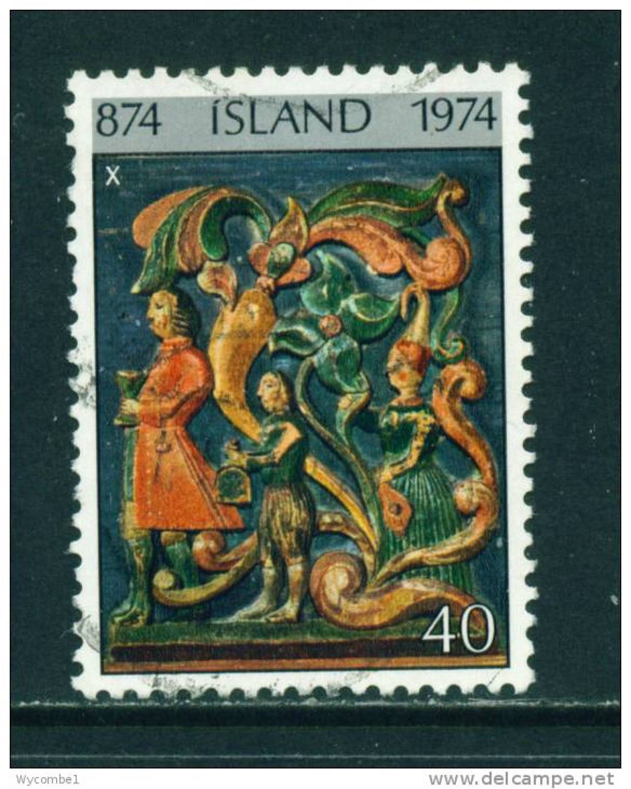 ICELAND - 1974 Icelandic Settlement 40k Used (stock Scan) - Used Stamps