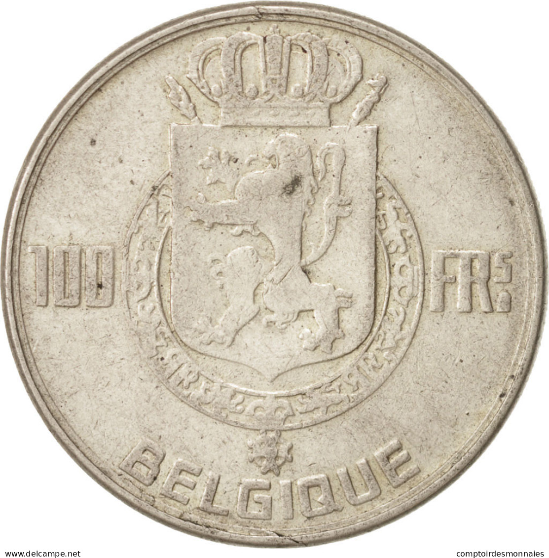 Monnaie, Belgique, 100 Francs, 100 Frank, 1950, TTB, Argent, KM:138.1 - 100 Franc