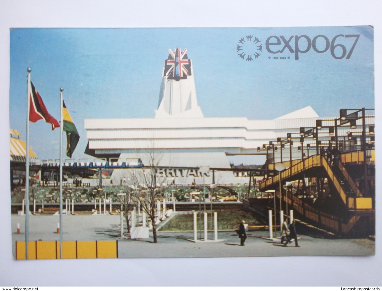 Postcard Expo 67 Montreal Canada Great Britain Pavilion To Wigan Lancashire My Ref B1302 - Exhibitions