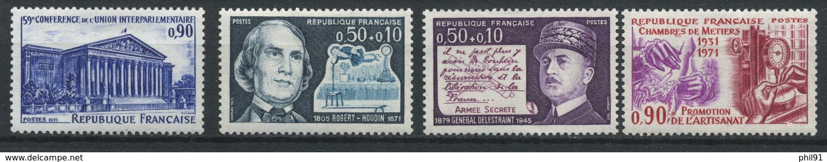 FRANCE       N° Y&T  1688 à 1691  ** - Unused Stamps