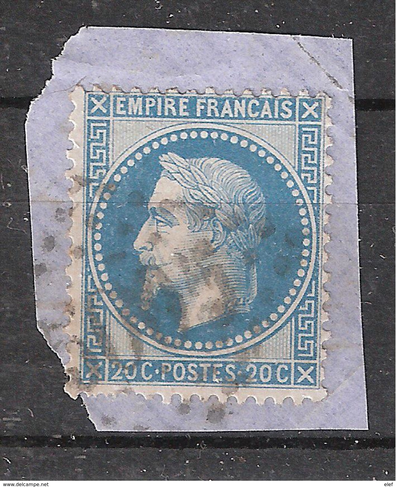 Empire Lauré N° 29 Obl GC 5005 De ALGER, Algérie  Sur Fragment, TB - 1863-1870 Napoleon III Gelauwerd