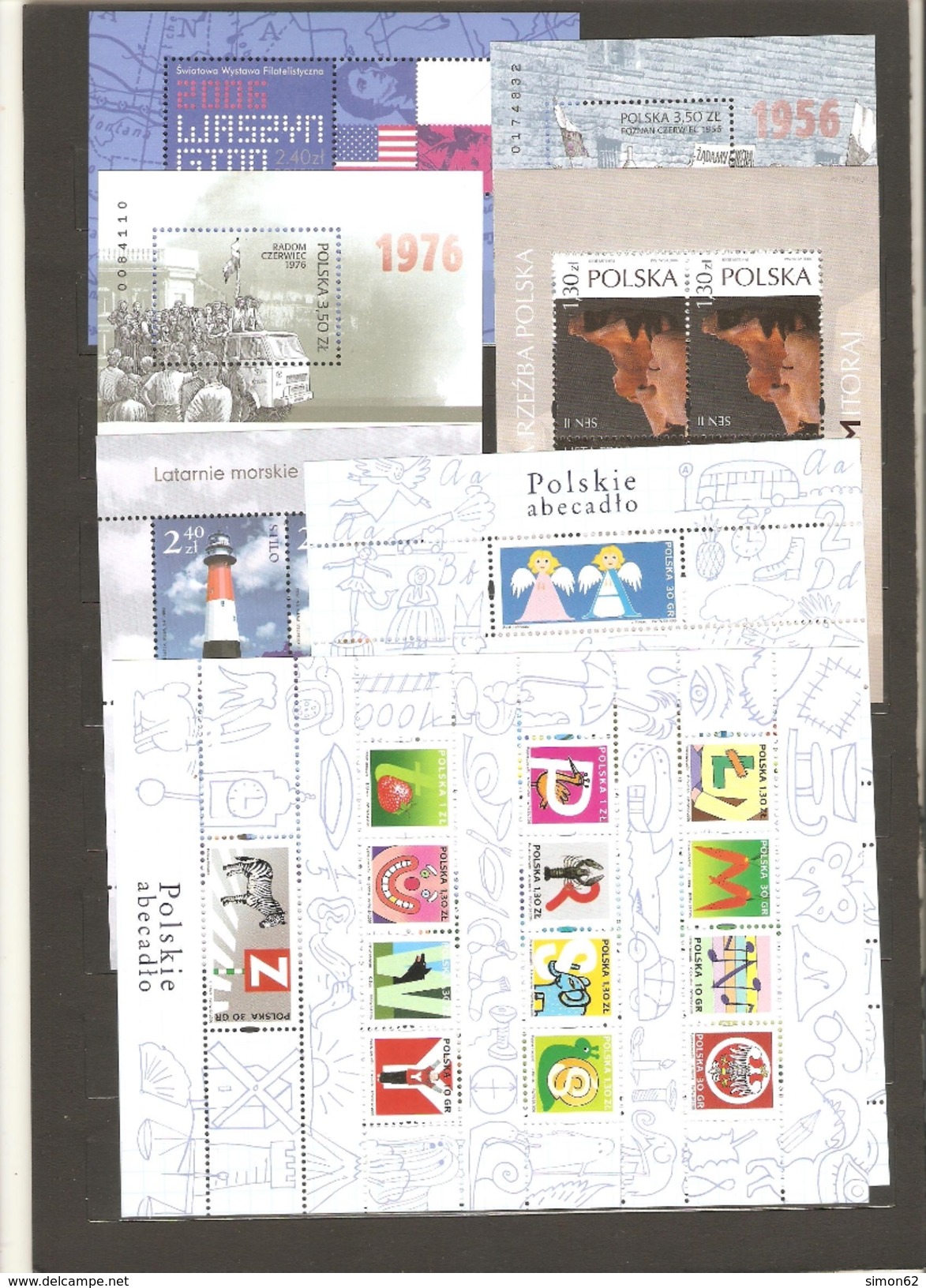 POLOGNE   ANNEE COMPLETE  2006  36 TIMBRES  ET 9 BLOCS  NEUF ** MNH  LUXE - Full Years