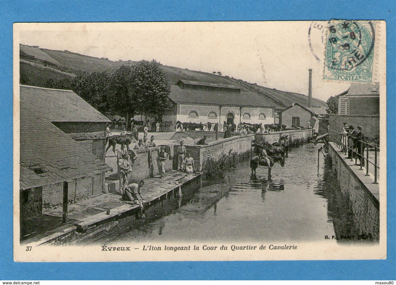 EVREUX - L'Iton Longeant La Cour Du Quartier De Cavalerie - 1906 - - Evreux