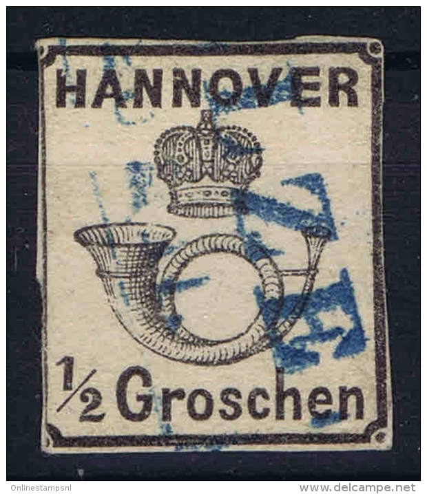 Hannover Mi Nr 17  Gestempelt/used/obl.  1860  Dick Papier - Hanovre