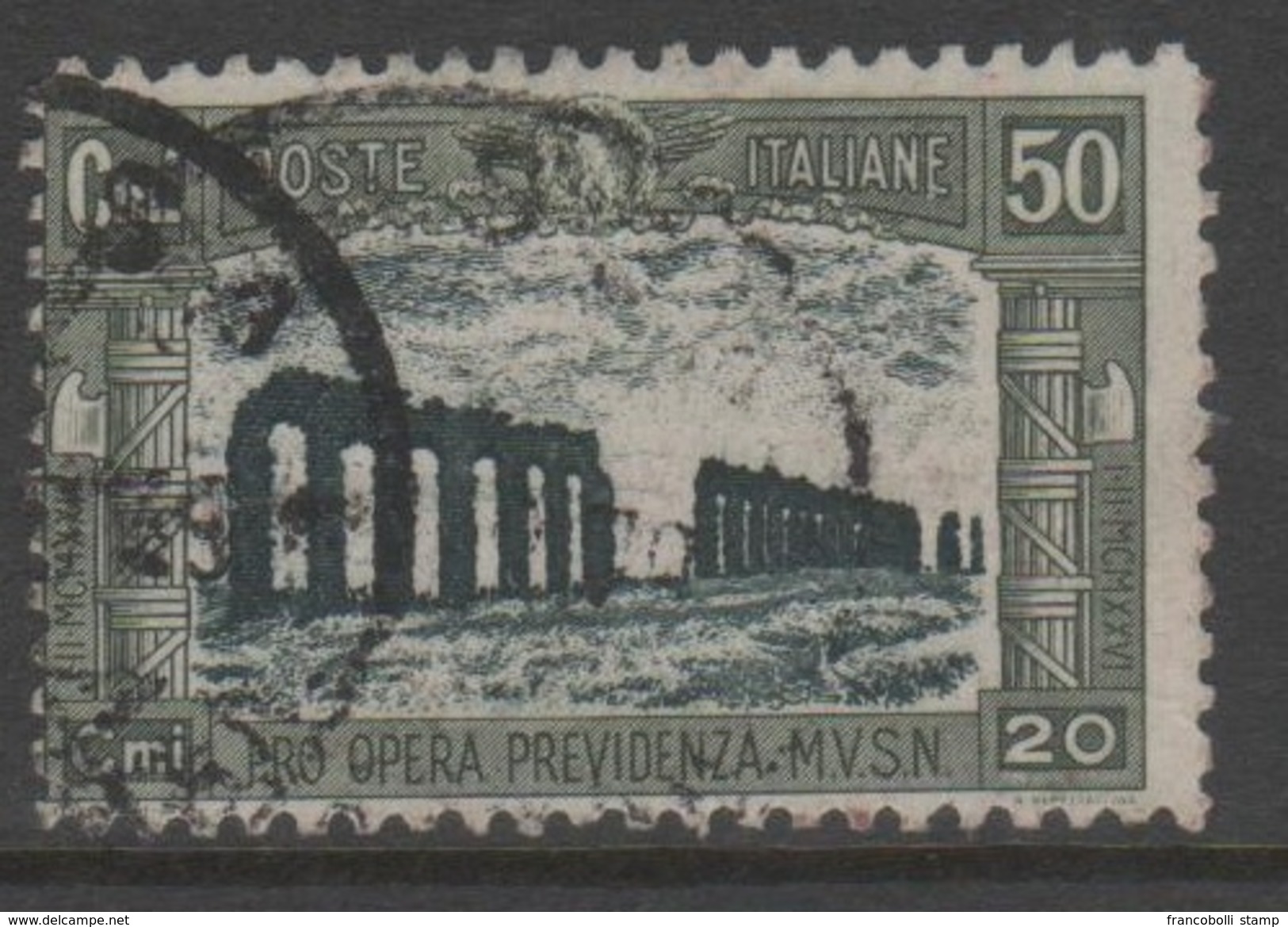 1928 Pro Opera Milizia II 50 C. - Usati