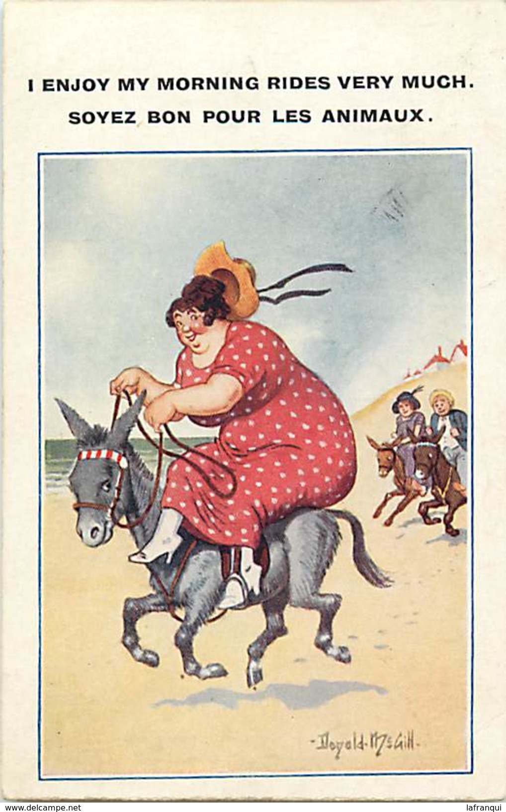 Ref N265- Illustrateur Donald Mc Gill - Ane- Anes -donkey -donkeys - Carte Bon Etat - - Mc Gill, Donald