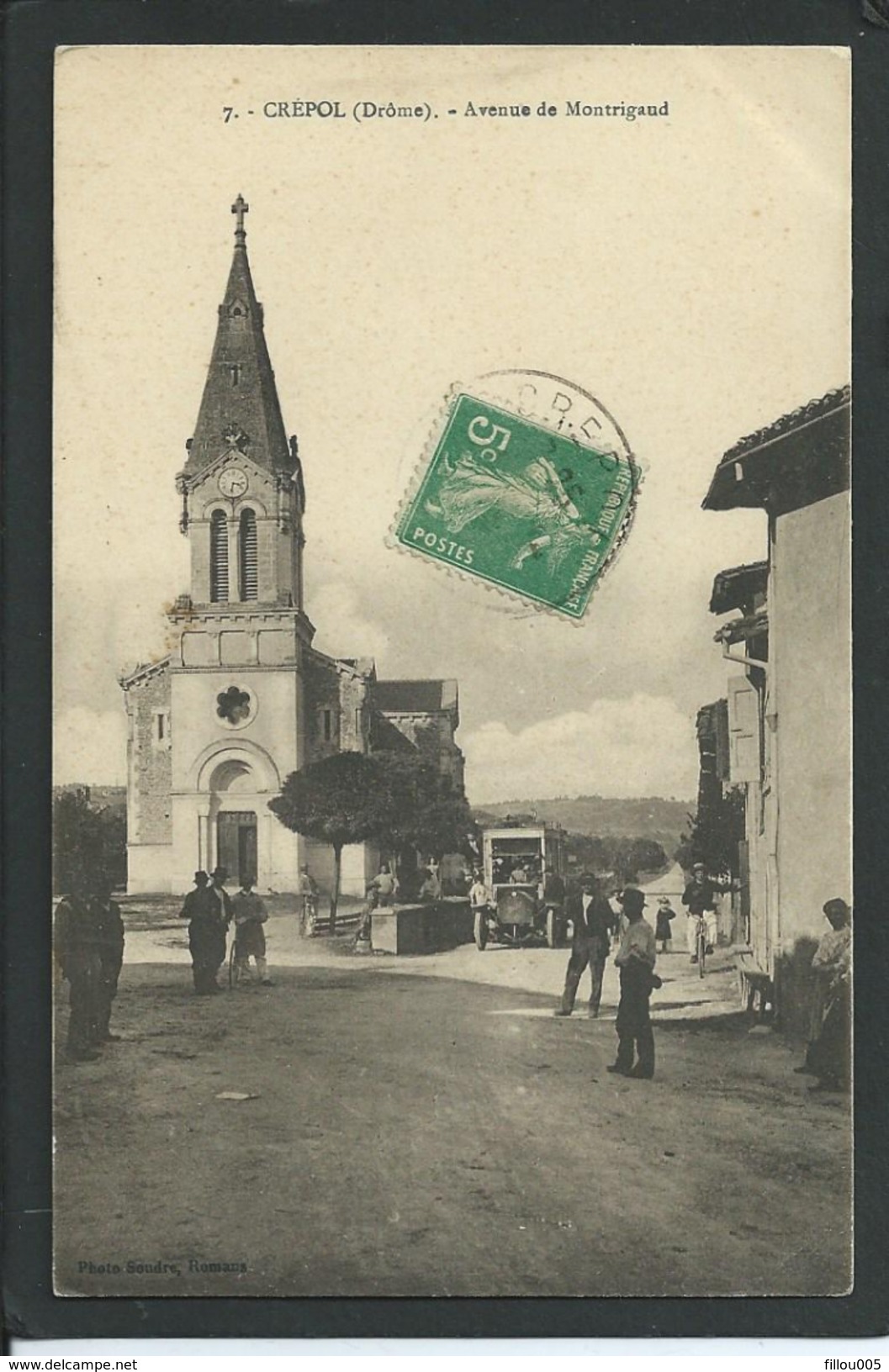 26 CREPOL ( DRÔME)....ANIMEE. EGLISE..AUTOCAR BERLIET....C1174 - Autres & Non Classés