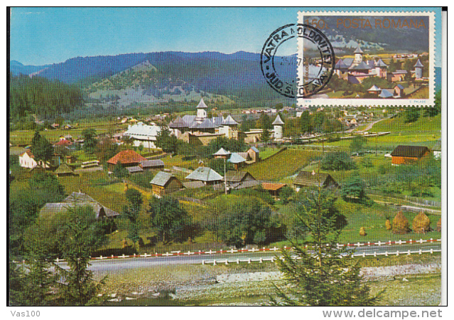 ARCHITECTURE, VATRA MOLDOVITEI MONASTERY, CM, MAXICARD, CARTES MAXIMUM, 1978, ROMANIA - Abadías Y Monasterios