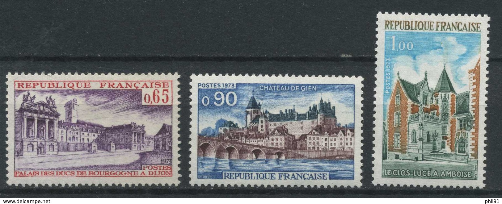 FRANCE     Série Touristique   N° Y&T  1757 à 1759  ** - Unused Stamps