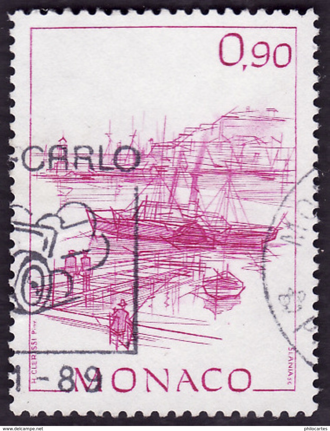 MONACO  1986  -  Y&T  1514 -   Monaco D'autrefois  0.90 -  Oblitéré - Usados