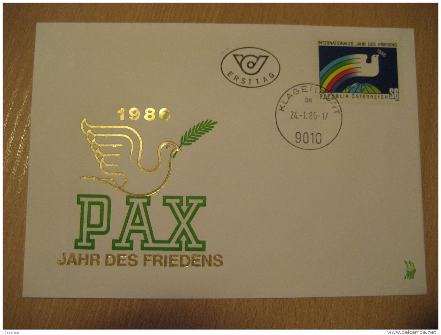 PIGEON DOVE Pigeons Doves Wien 1986 FDC Cancel Cover Austria - Pigeons & Columbiformes