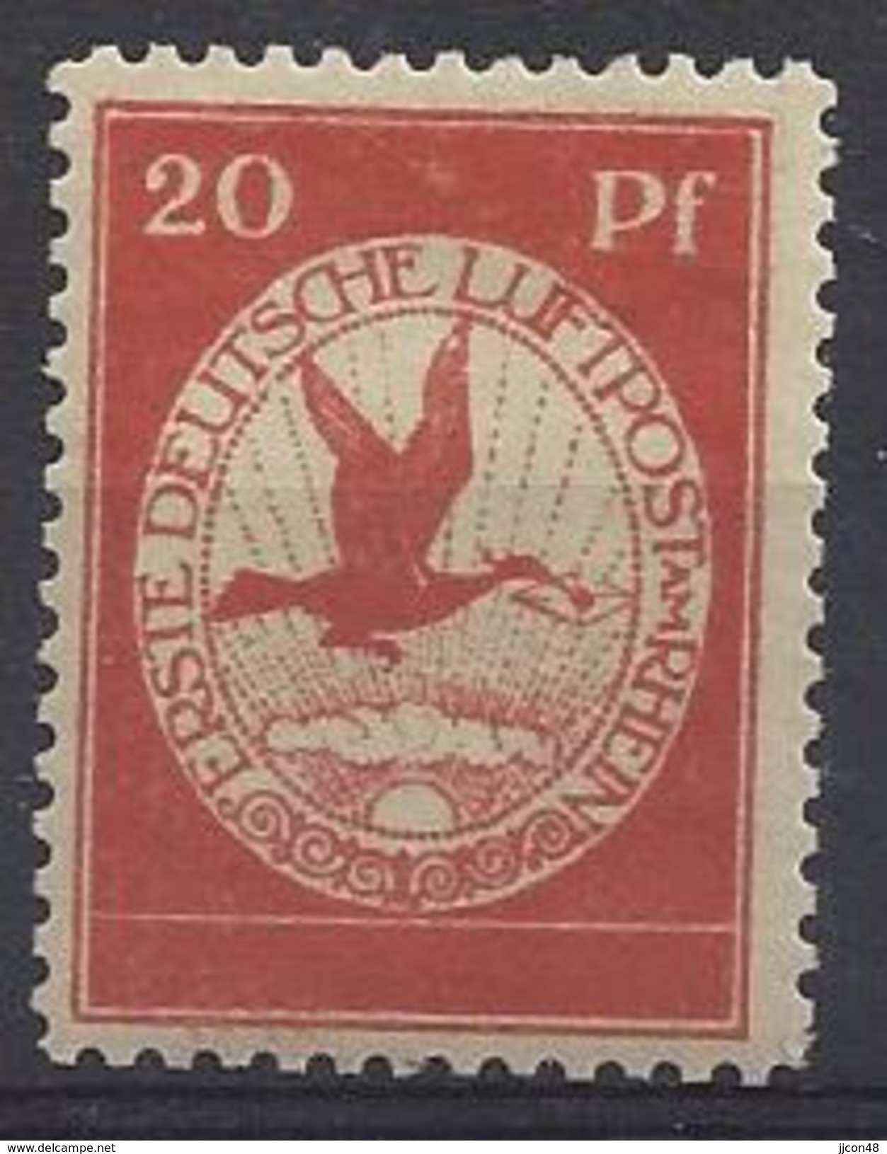 Germany 1912  Flugpostmarken (*) MH  20pf  Mi.II - Ungebraucht