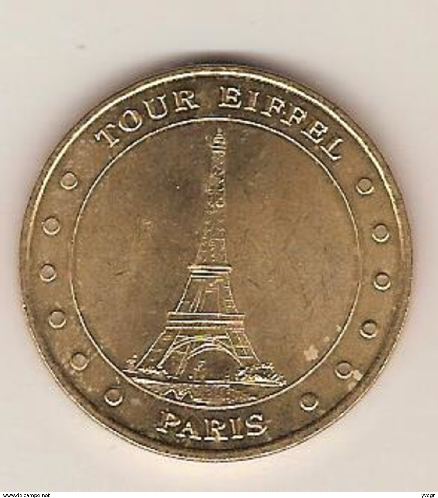 - Monnaie De Paris - PARIS , Tour EIFFEL N°2 12 Points   Année 2001 Cote 26 &euro; - 2001