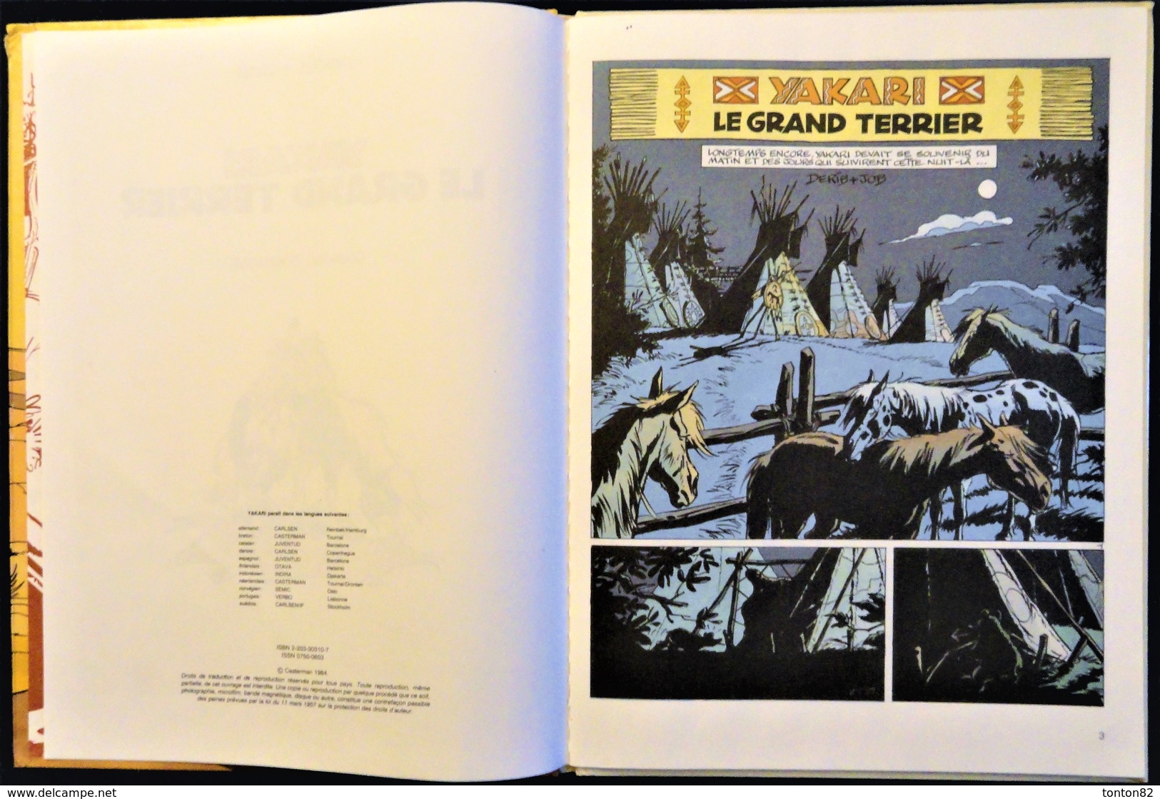 Derib + Job - YAKARI N° 10 - Yakari , Le Grand Terrier - Casterman - ( E.O 1984 ) . - Yakari