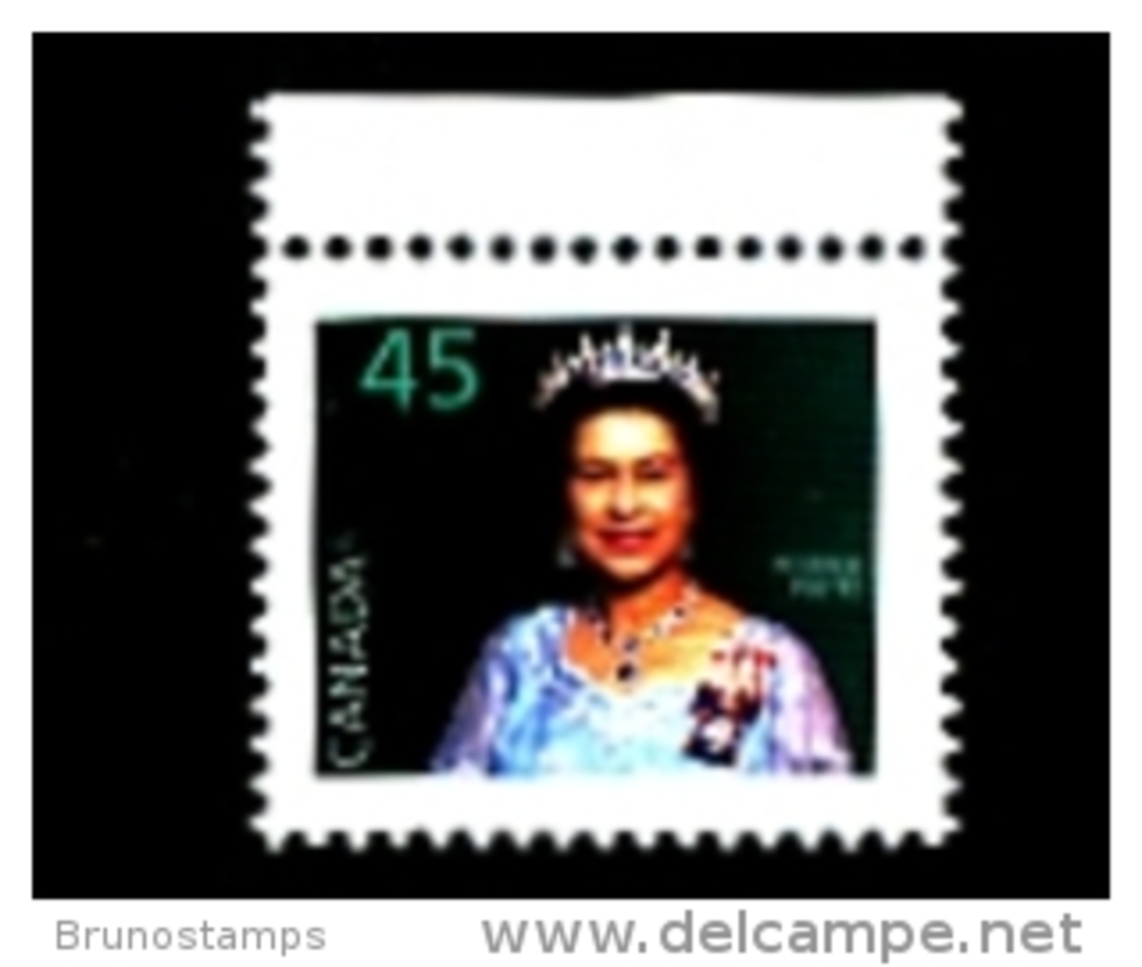 CANADA - 1995  45c  QUEEN ELISABETH PHOSPHOR FRAME  MINT NH - Ongebruikt