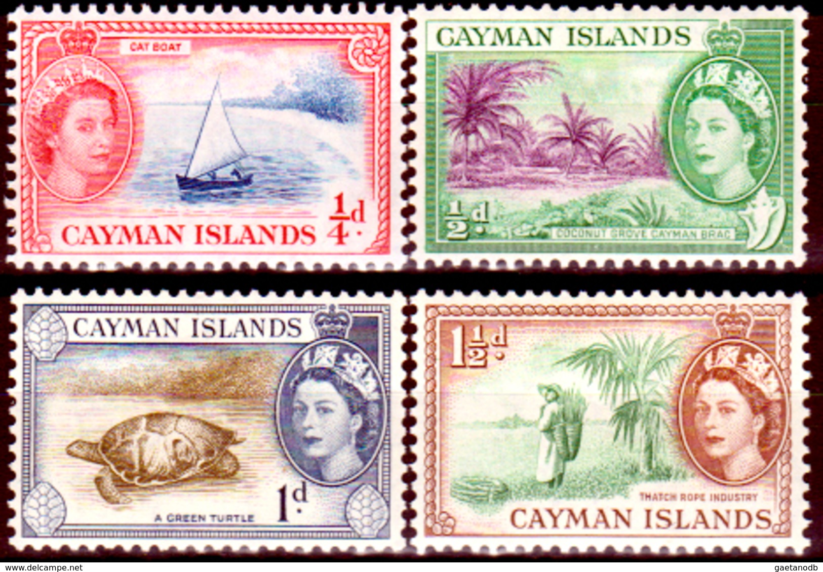 Cayman-017 - 1953-59 - (+) Hinged - Privi Di Difetti Occulti. - Cayman (Isole)