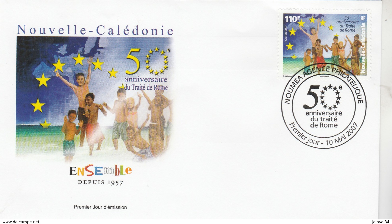 Nouvelle Calédonie FDC Yvert 997 - Traité De Rome - 10/5/2007 - FDC