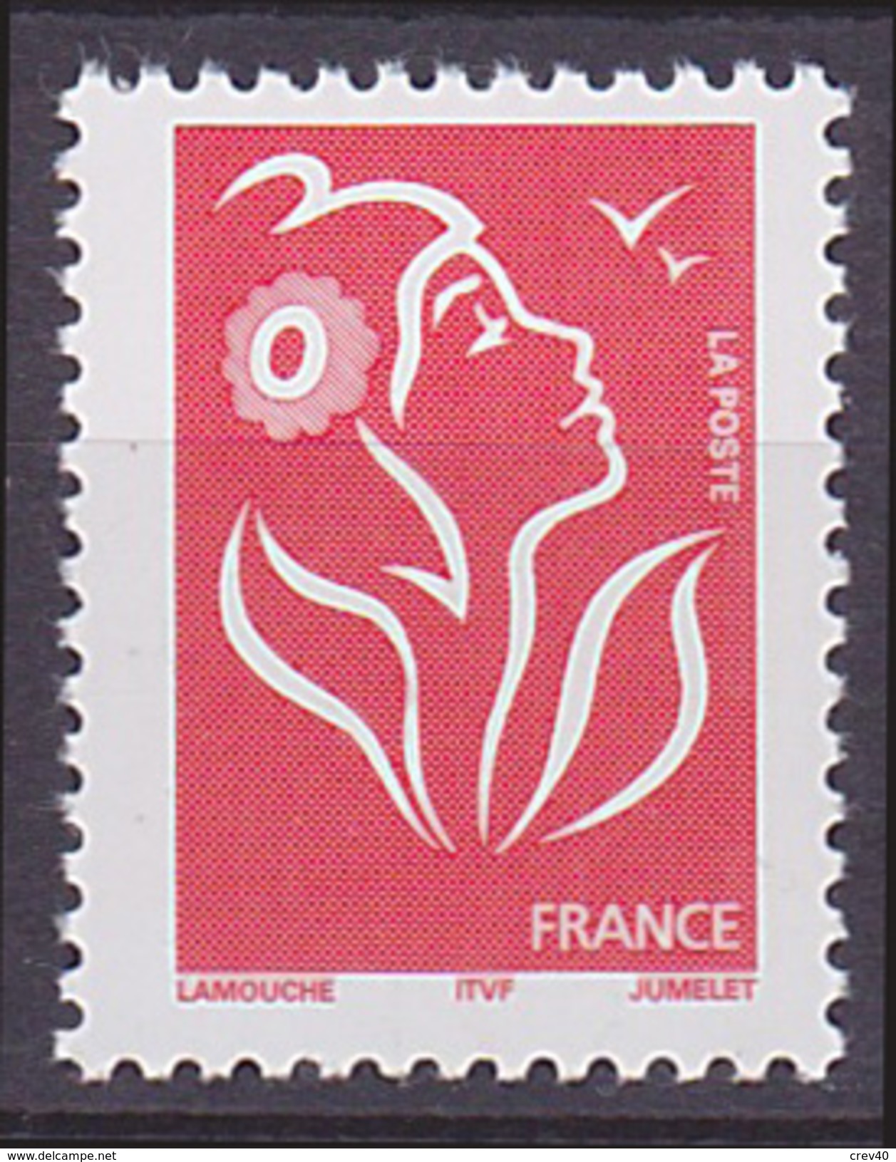 Timbre Neuf ** N° 3734a(Yvert) France 2005 - Marianne De Lamouche ITVF - 2004-2008 Marianne De Lamouche