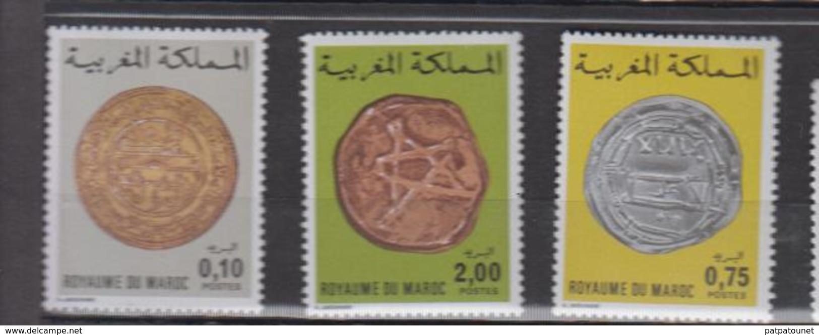 Maroc YV 797/9 MNH 1977 Monnaies Anciennes - Morocco (1956-...)