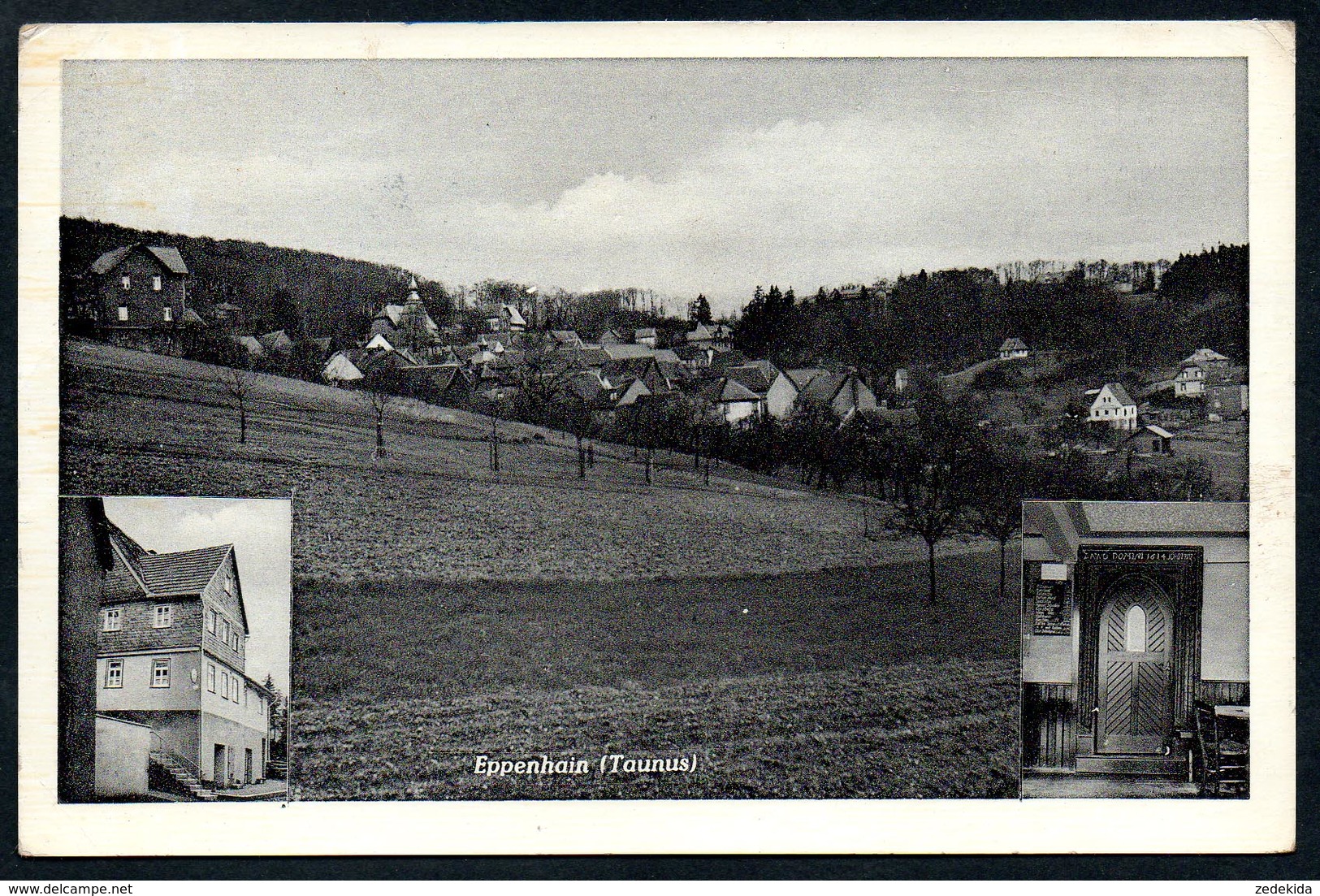 9170 - Alte Ansichtskarte - Eppenhain - Gaststätte Gasthaus Zum Taunus - Gel 1956 - Kelkheim