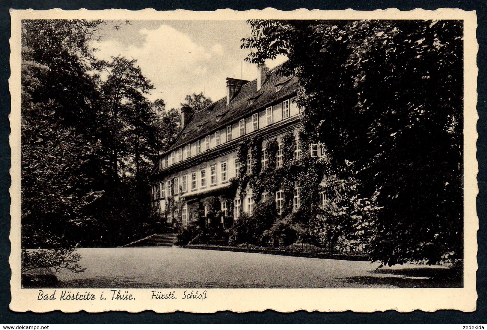 9171 - Alte Ansichtskarte - Bad Köstritz - Fürstliches Schloß - Gel 1925 - Ringshäuser - Bad Koestritz