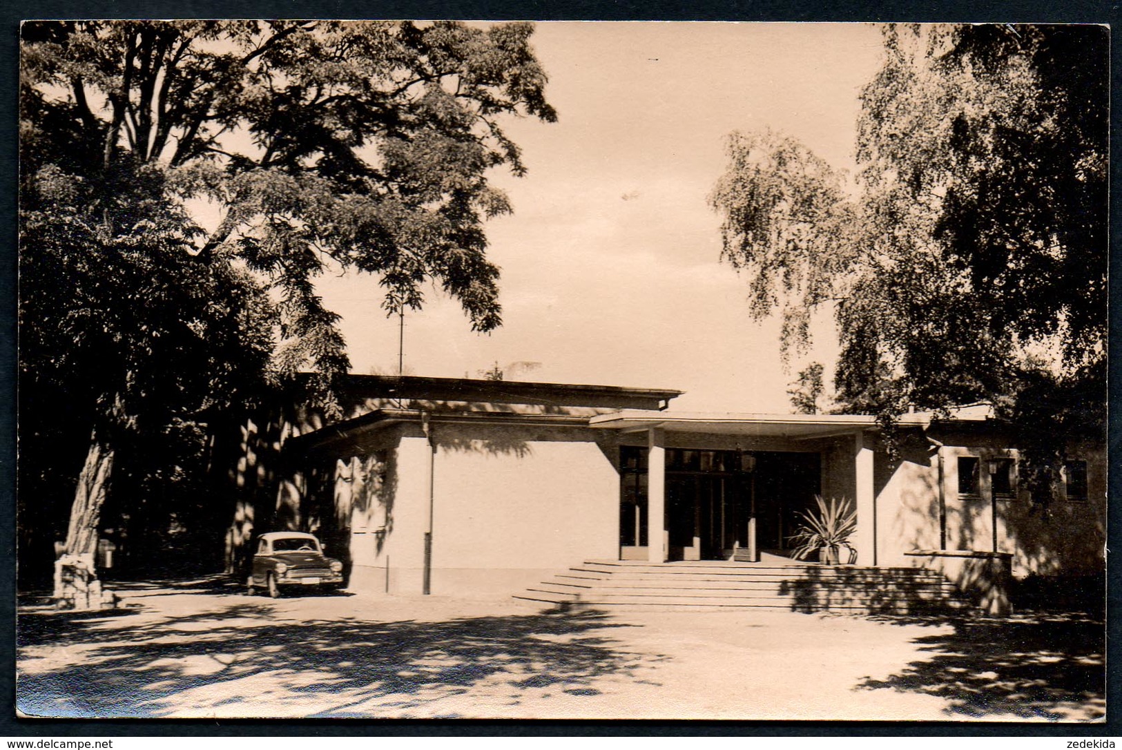 9177 - Alte Foto Ansichtskarte - Ernst Thälmann Gedenkstätte Ziegenhals - HO Gaststätte - Gel 1963 - Rotophot PKW - Königs-Wusterhausen