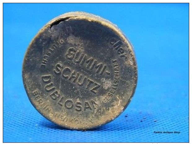 Alu-Wehrmachtsbox "GUMMI SCHUTZ DUBLOSAN", Kondom - Other & Unclassified