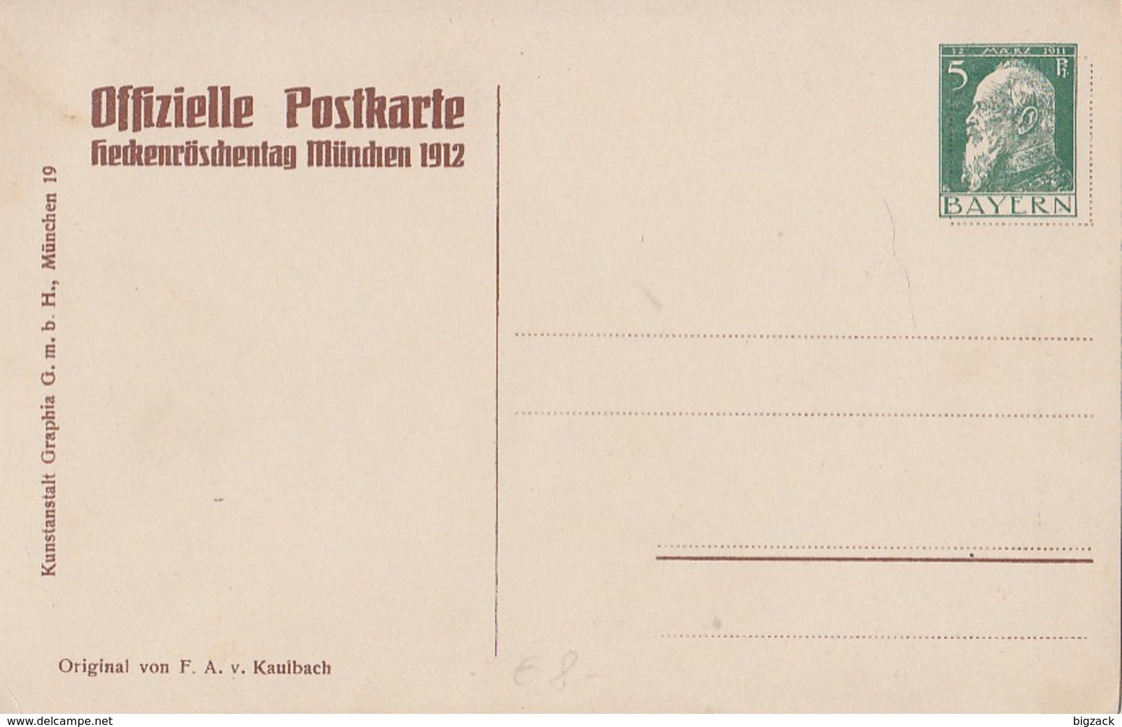 Bayern Ganzsache Minr.PP27 Heckenrörchentag München 1912 Postfrisch - Sonstige & Ohne Zuordnung