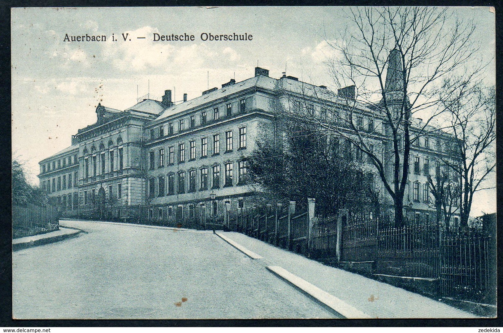 8892 - Alte Ansichtskarte - Auerbach - Oberschule - Gel 1924 O. Marke - Paul - Auerbach (Vogtland)