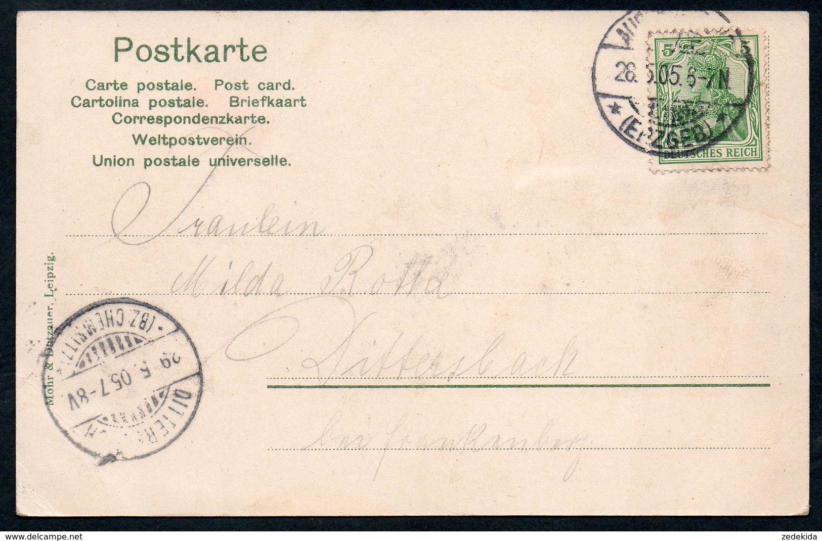 9188 - Alte Ansichtskarte - Gruß Aus Augustusburg  - Gel. 1905 - Dutzauer - Augustusburg