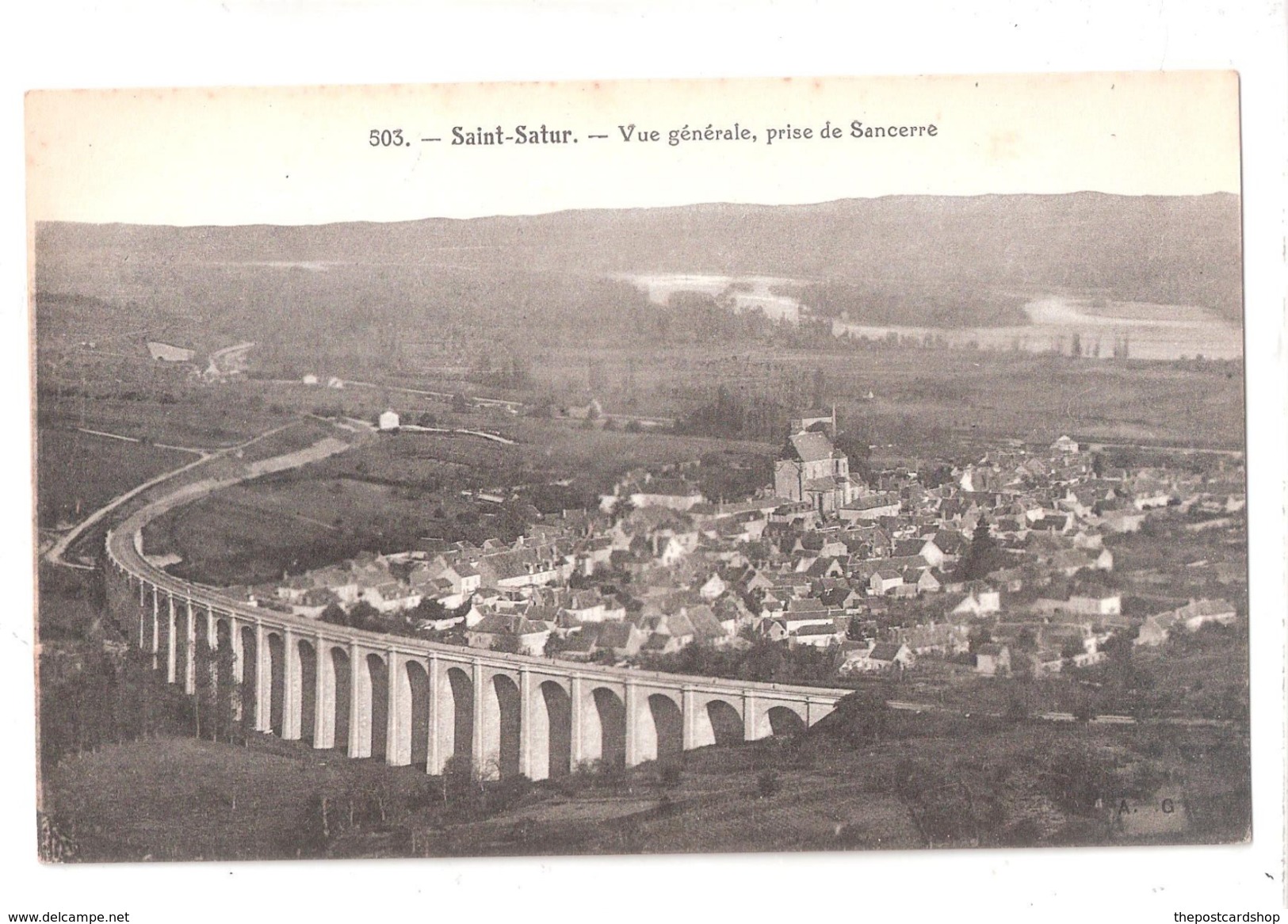 CPA 18 SAINT ST SATUR - 503 Vue Générale Prise De Sancerre - Th. G éd - PONT CHER CENTRE Unused - Saint-Amand-en-Puisaye