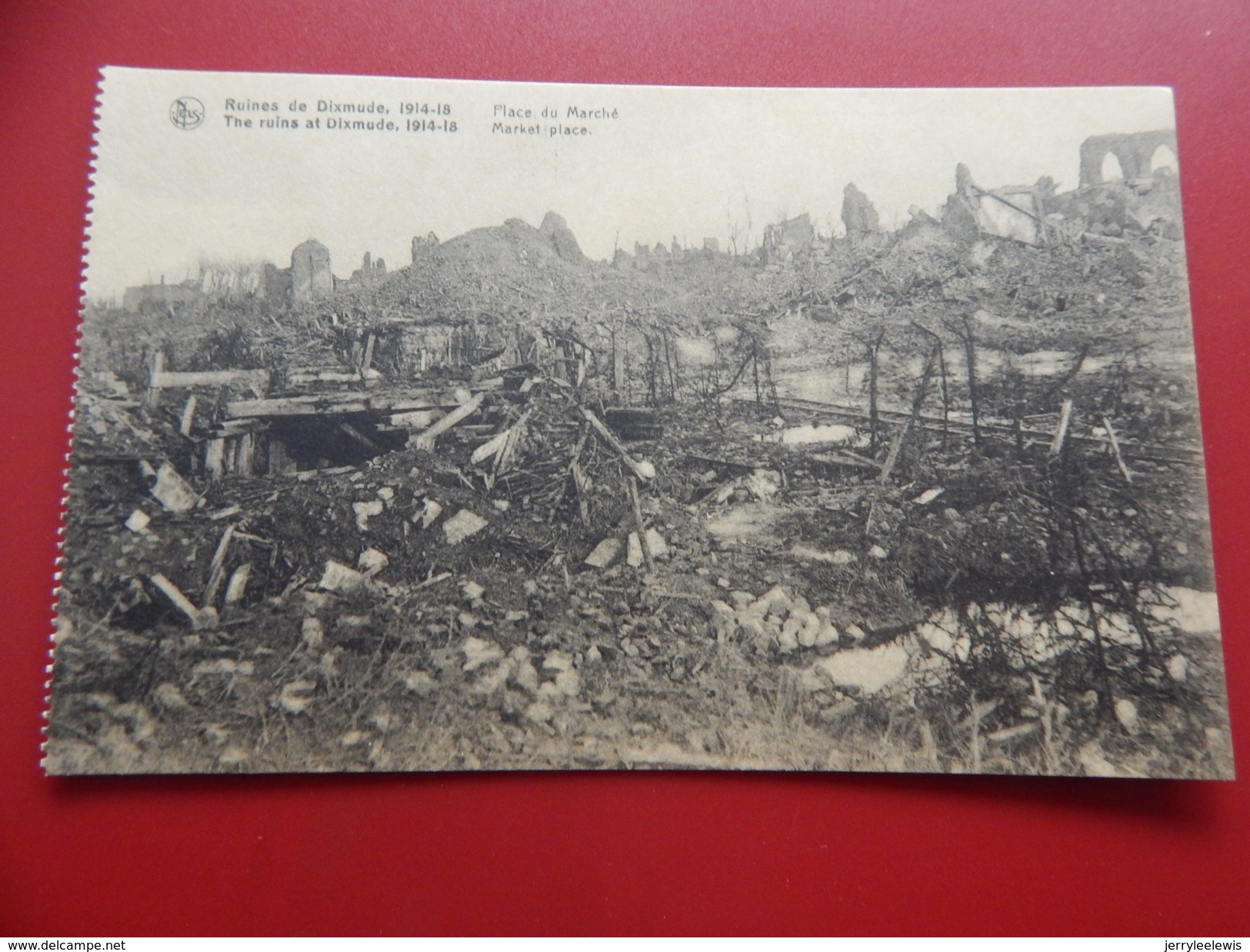 MILITARIA - DIKSMUIDE - DIXMUDE  - Ruïnes - 1914-18 -  Place Du Marché - War 1914-18