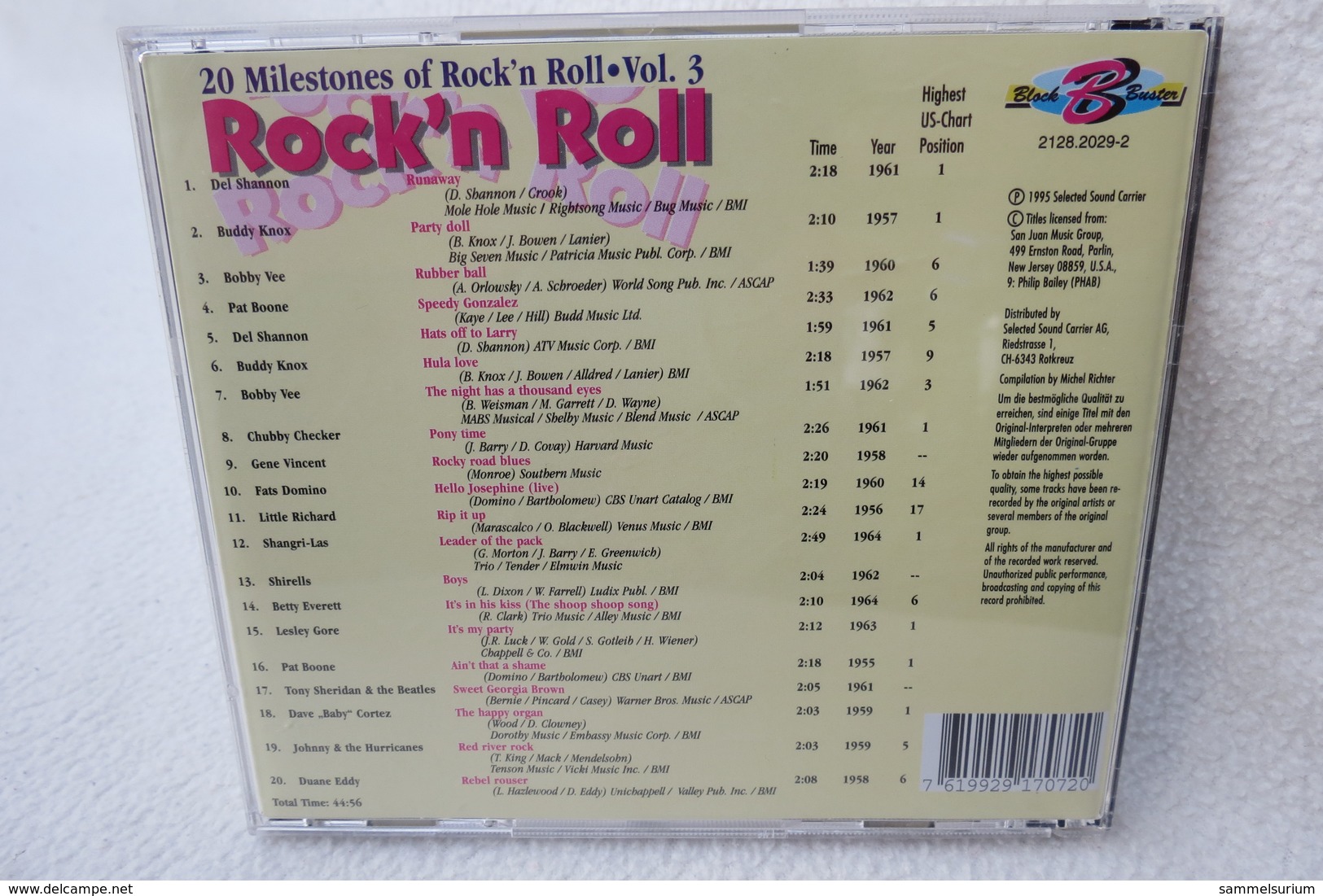 CD "20 Milestones Of Rock´n Roll" Vol. 3 - Hit-Compilations