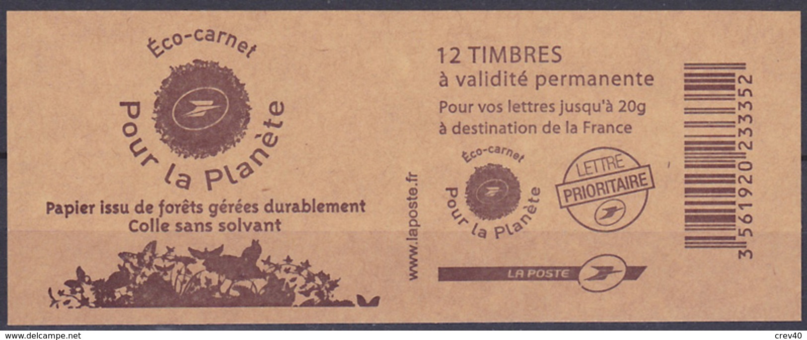 Carnet Neuf ** N° 3744b-C5(Yvert) France 2007 - Marianne De Lamouche, Eco-carnet Pour La Planète, Découpe En Biais - Modernos : 1959-…