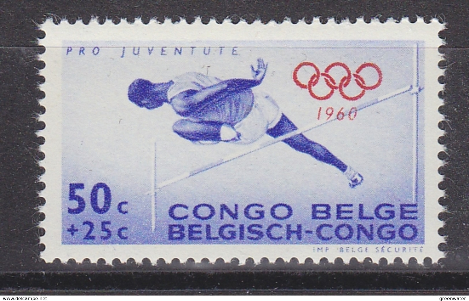 Belgisch Congo 1960 Olympische Spelen 50c Hoogspringen 1w ** Mnh (34311) - Ongebruikt