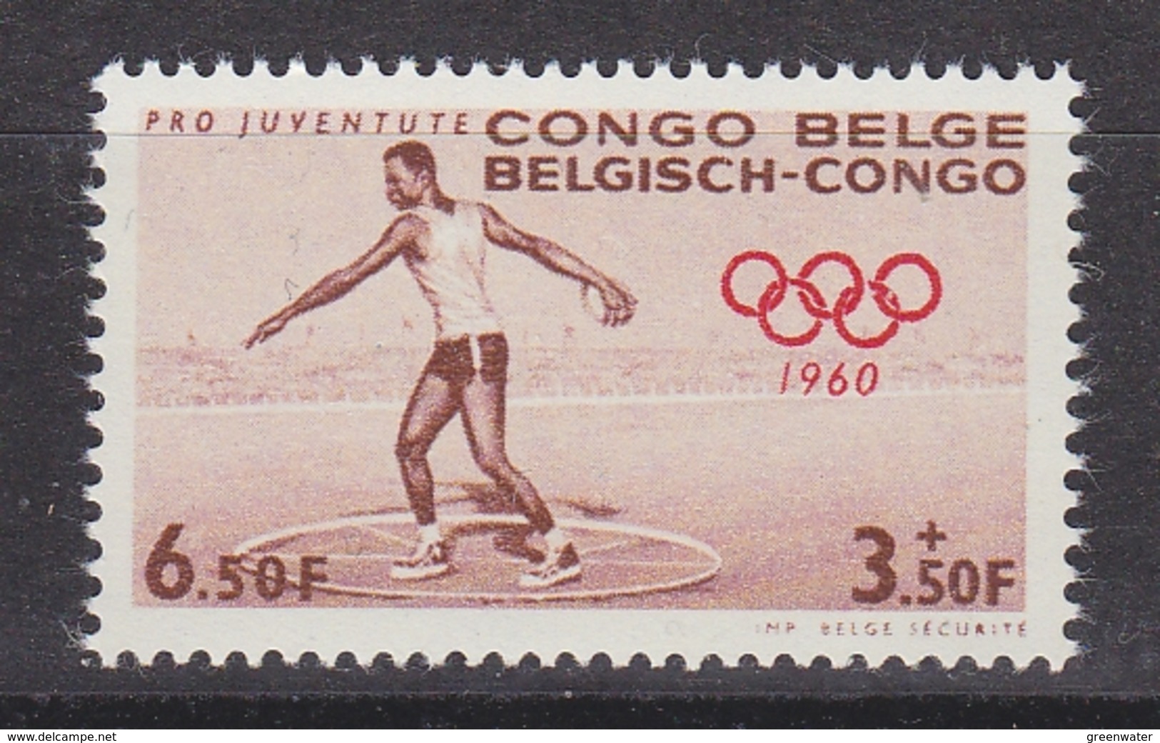 Belgisch Congo 1960 Olympische Spelen 6.50Fr Discuswerpen 1w ** Mnh (34311C) - Ongebruikt