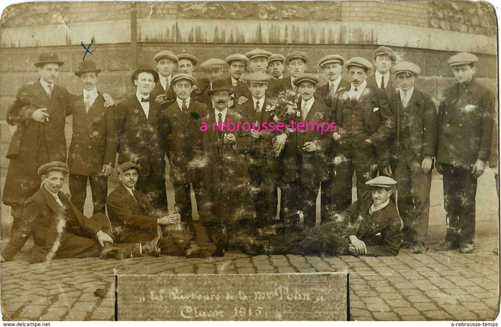 Carte Photo -classe 1915-les Livreurs De La Maison POTIN - Guerra, Militares