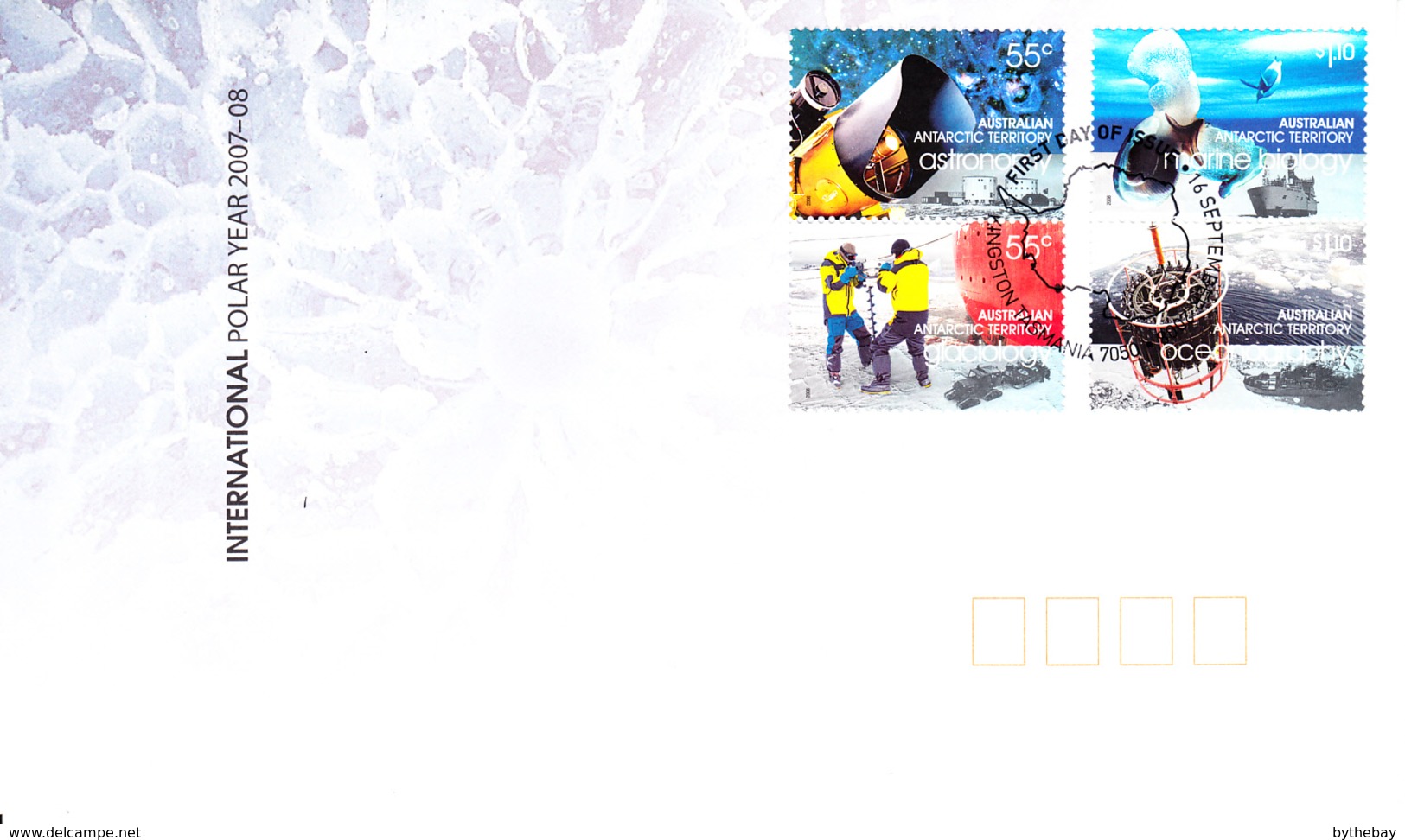 Australian Antarctic Territory FDC 2008 Scott #L141a, #L143a Set Of 4 Antarctic Research - International Polar Year - FDC