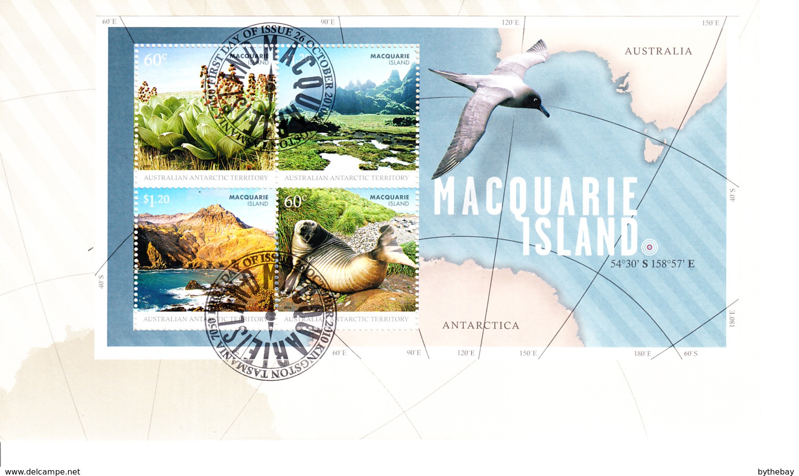 Australian Antarctic Territory FDC 2010 Souvenir Sheet Of 4 Macquarie Island - FDC