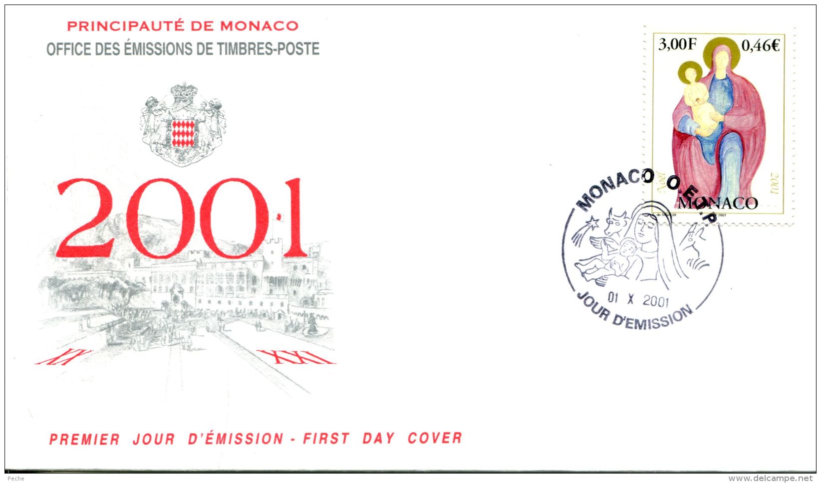 N°34 N -FDC (1er Jour) Monaco 2001 - - FDC